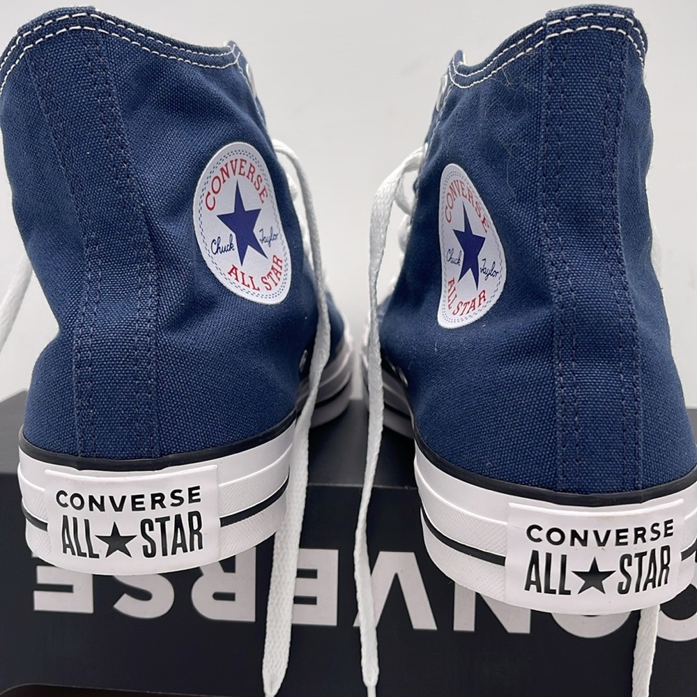 Converse Men's Blue High-Top Sneakers Classic Colors Navy - Picture 14 of 16